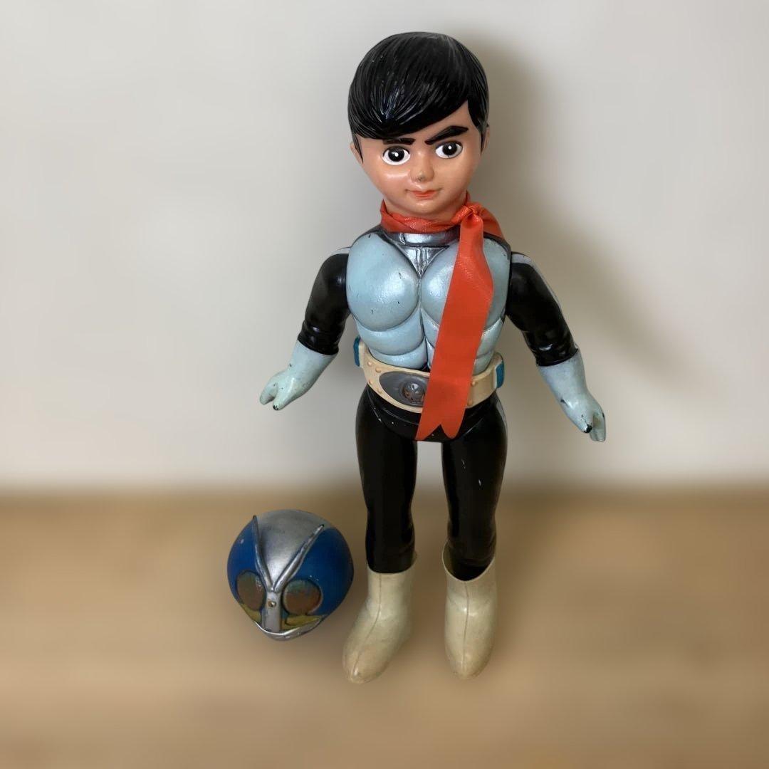 L*H様 希少レア 旧バンダイ 仮面ライダー 2号 ソフビ フィギュア 当時物