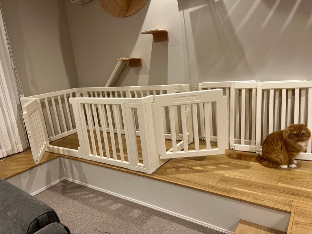 cocozari 折りたたみ式ペットサークル ホワイト