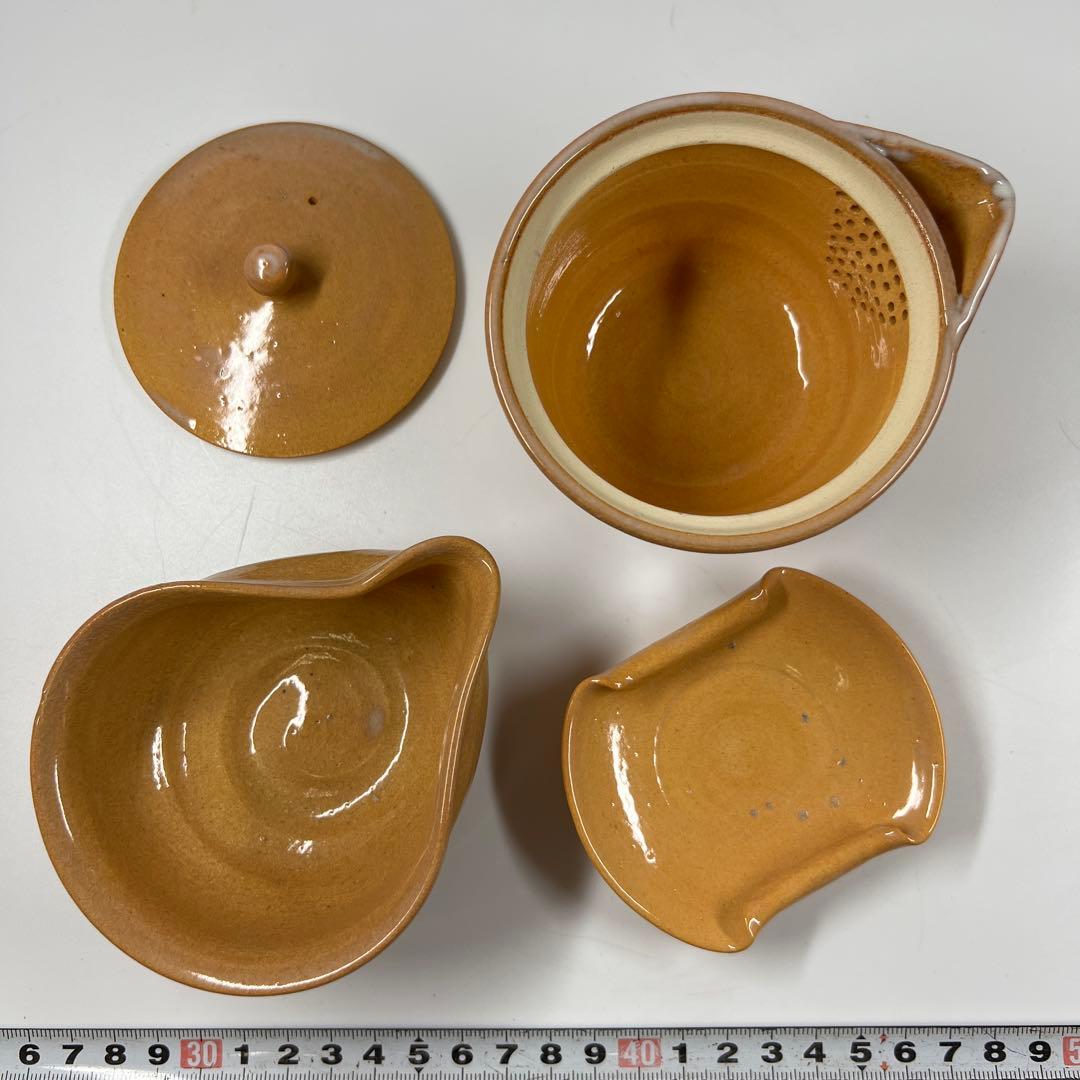 名工　十四代　坂倉新兵衛　萩焼煎茶器セット　共箱　東な7-0810①