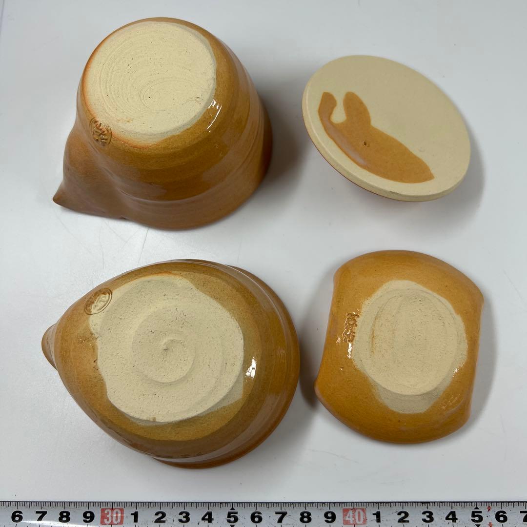 名工　十四代　坂倉新兵衛　萩焼煎茶器セット　共箱　東な7-0810①