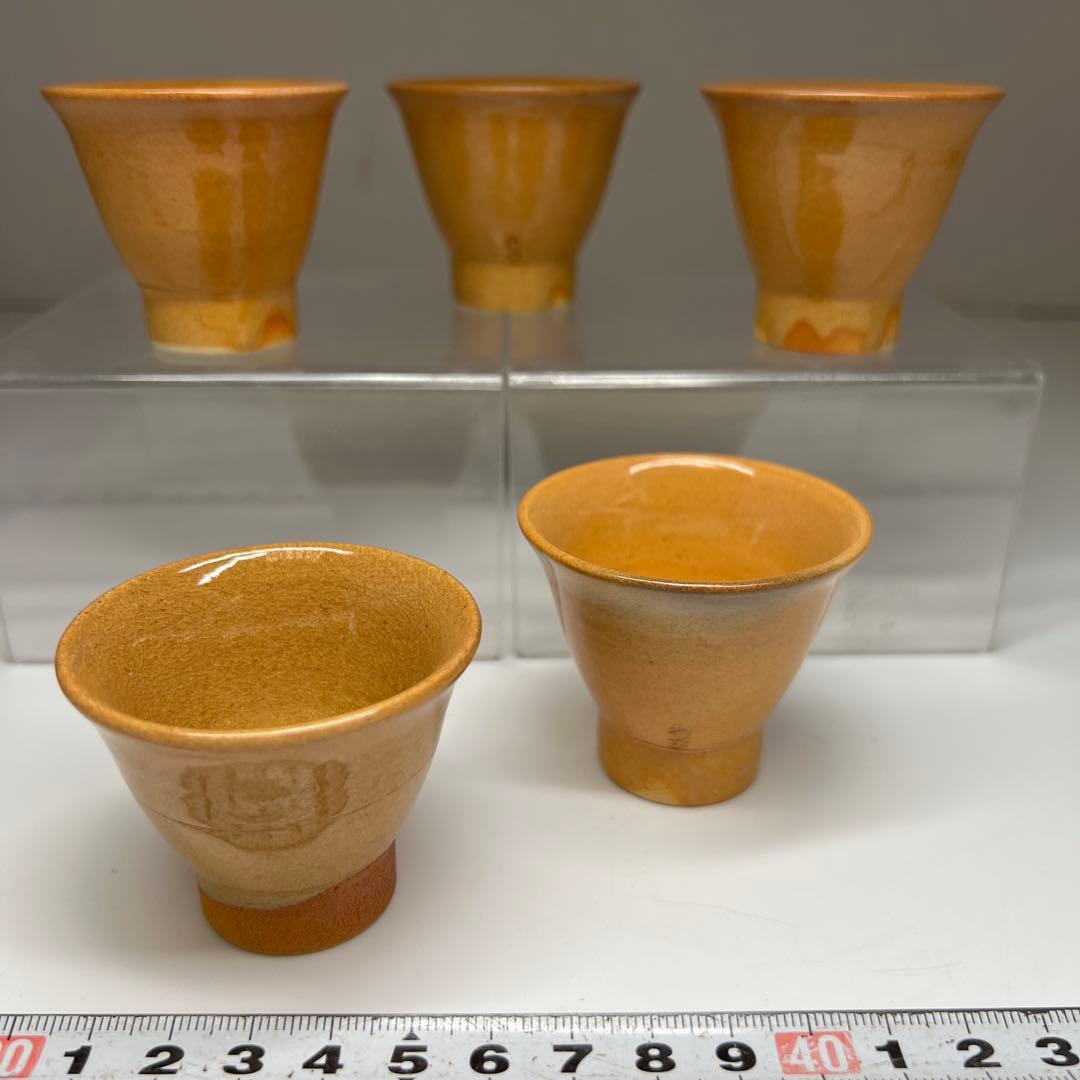 名工　十四代　坂倉新兵衛　萩焼煎茶器セット　共箱　東な7-0810①