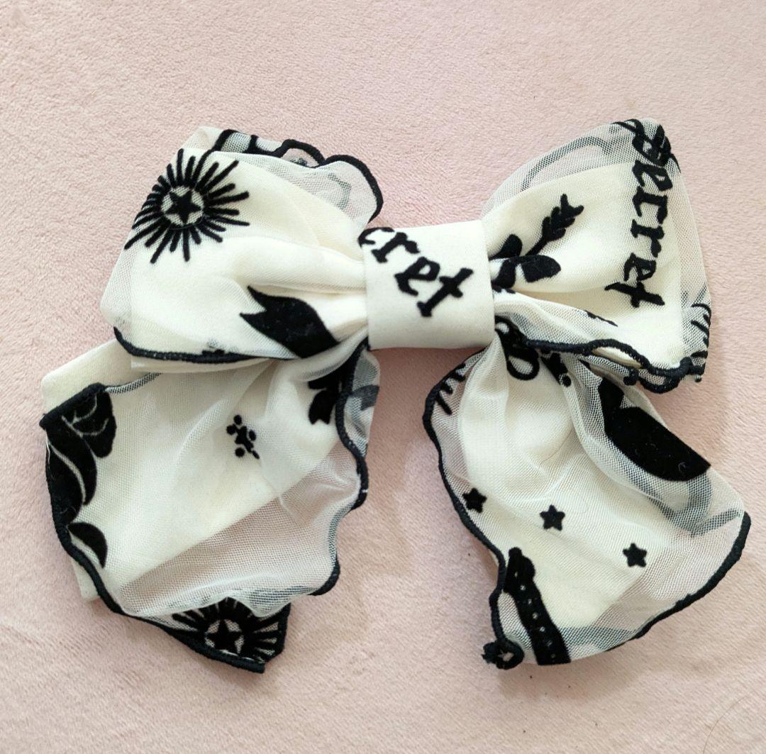 Girls heart スカート リボンピンセット シロ