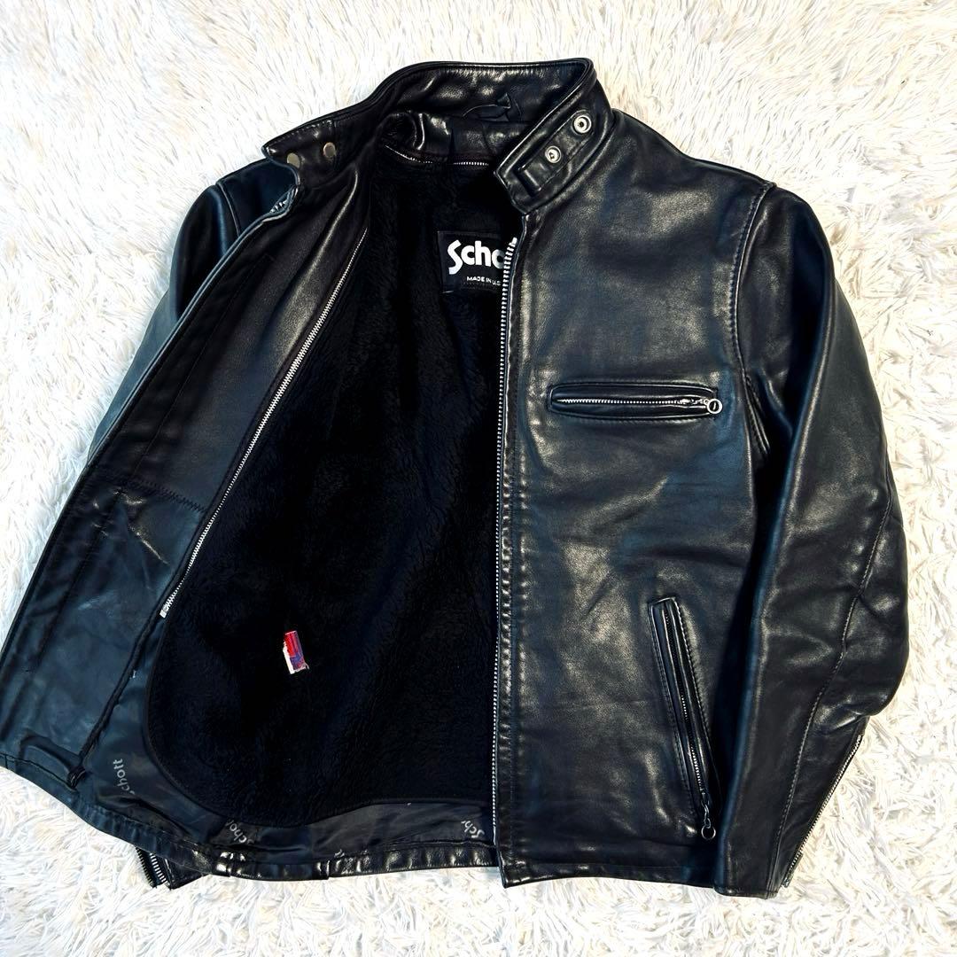 Schott ショット 641 ライナー付き シングルライダースジャケット 34