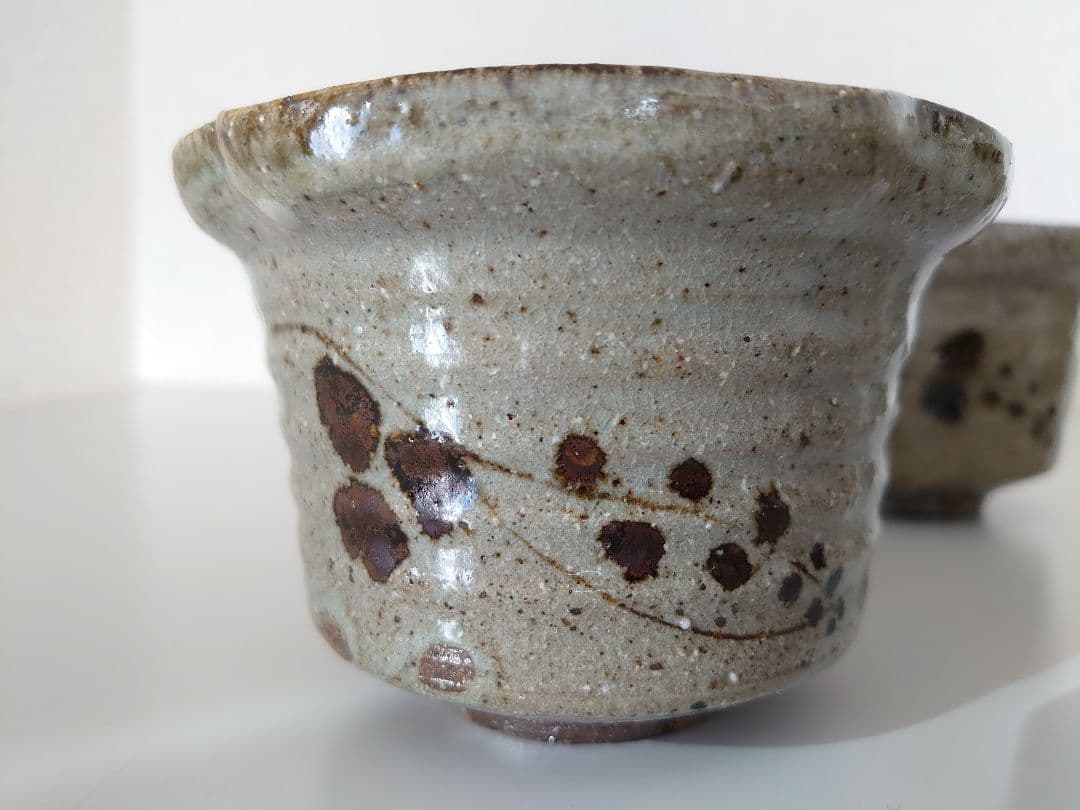 古松淳志作 「絵唐津蔓草文四方深向付」５客