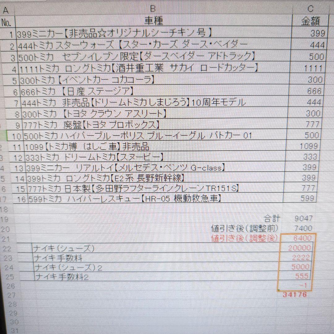 まぁぼう　トミカまとめ売り（シューズ込み）