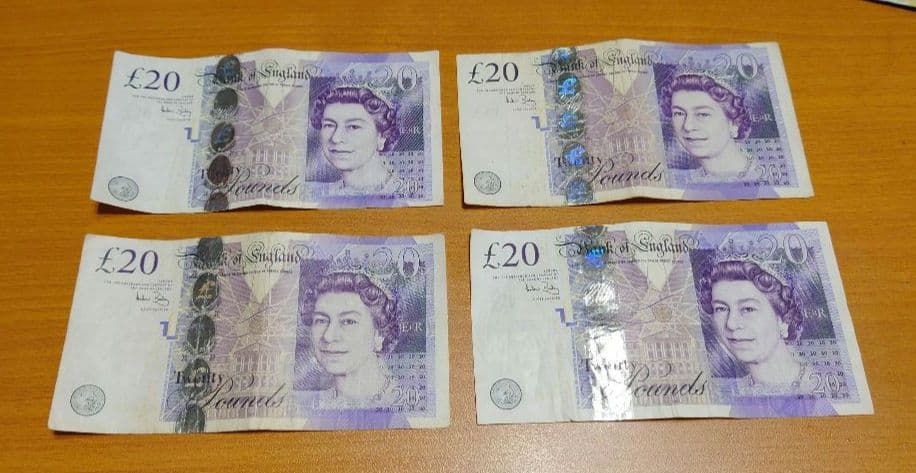 イギリス ポンド 旧紙幣 £20×4枚 £80