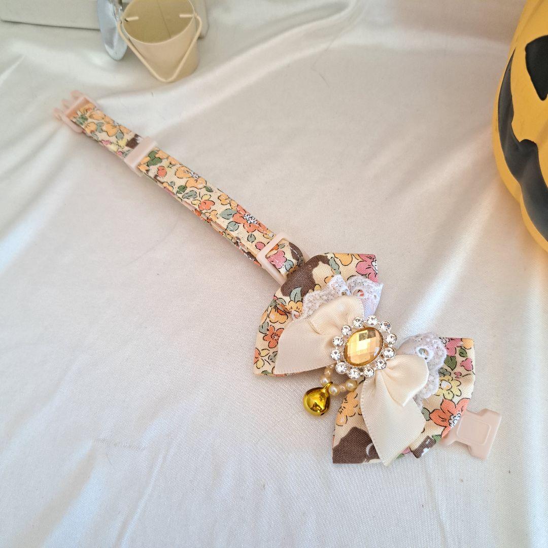 ハロウィン、スイートロリータ(イエロー)オーバルビジューわんちゃん猫ちゃん用首輪