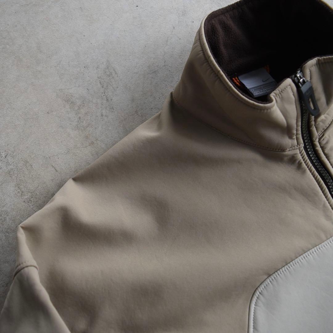 00s ナイキ NIKE ソフトシェルジャケット テック ベージュ白 S