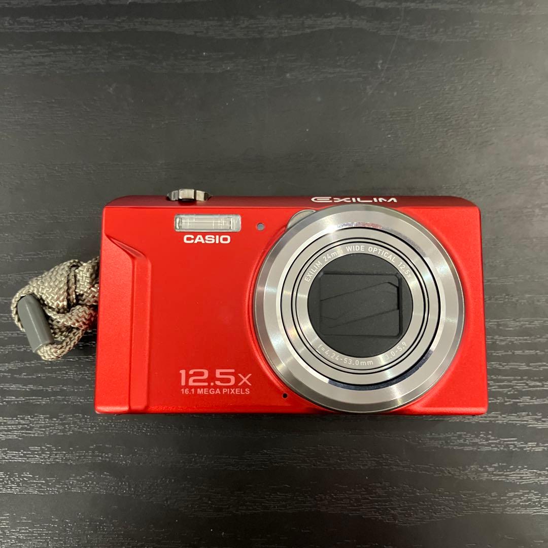 CASIO EXILIM 赤 16.1メガピクセル コンパクトデジタルカメラ
