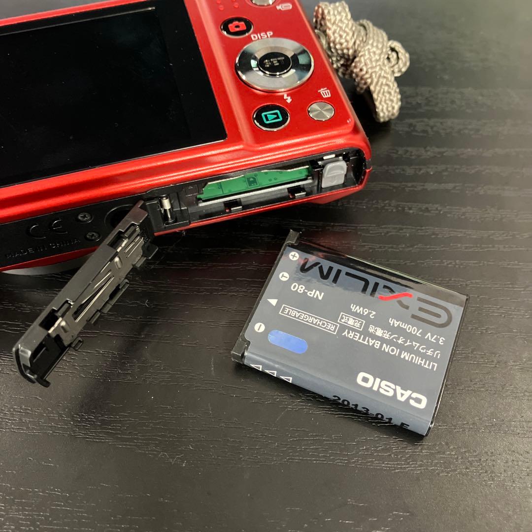 CASIO EXILIM 赤 16.1メガピクセル コンパクトデジタルカメラ