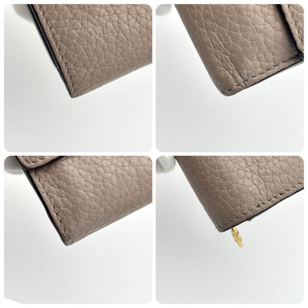 ルイヴィトン ポルトフォイユ カプシーヌ XS 三つ折り 財布 ガレ ベージュ