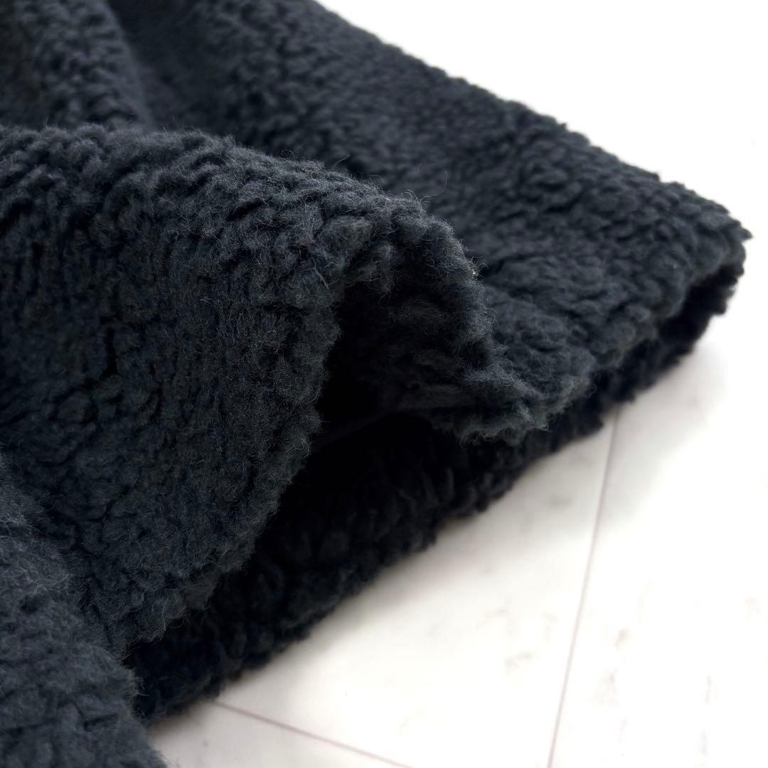 【ノーク】ボアコート　ロング　テディベアコート　ゆったり　チャコールグレー　M