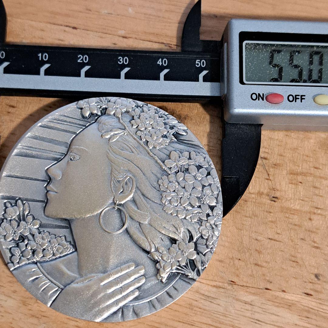 平成24年桜の通り抜け記念銀メダル　品位SV999　純銀メダル　造幣局　138g