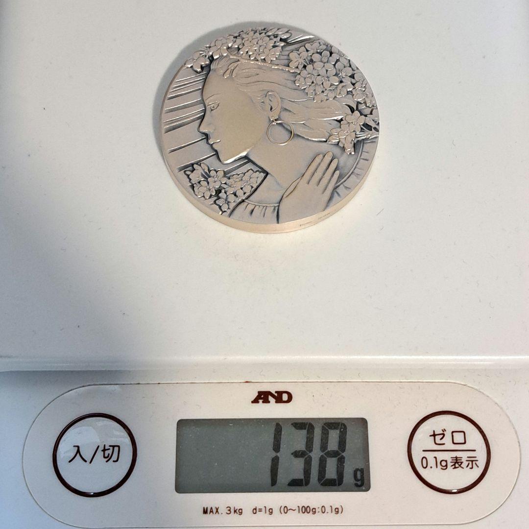 平成24年桜の通り抜け記念銀メダル　品位SV999　純銀メダル　造幣局　138g