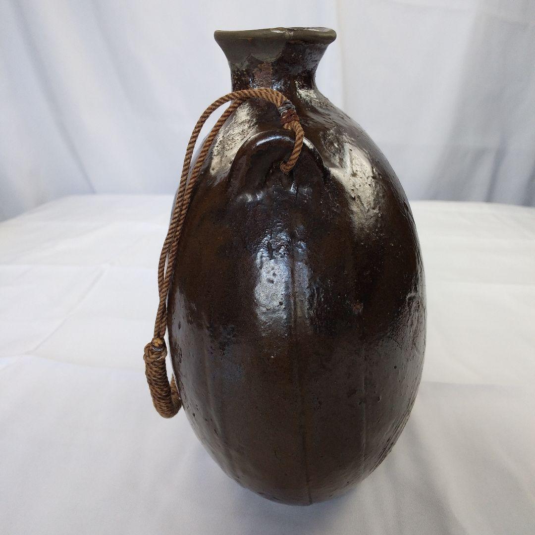 黒釉壺　黒釉扁壺　民芸壺　民芸扁壺　唐津扁壺　唐津壺　李朝壺　李朝扁壺　唐津