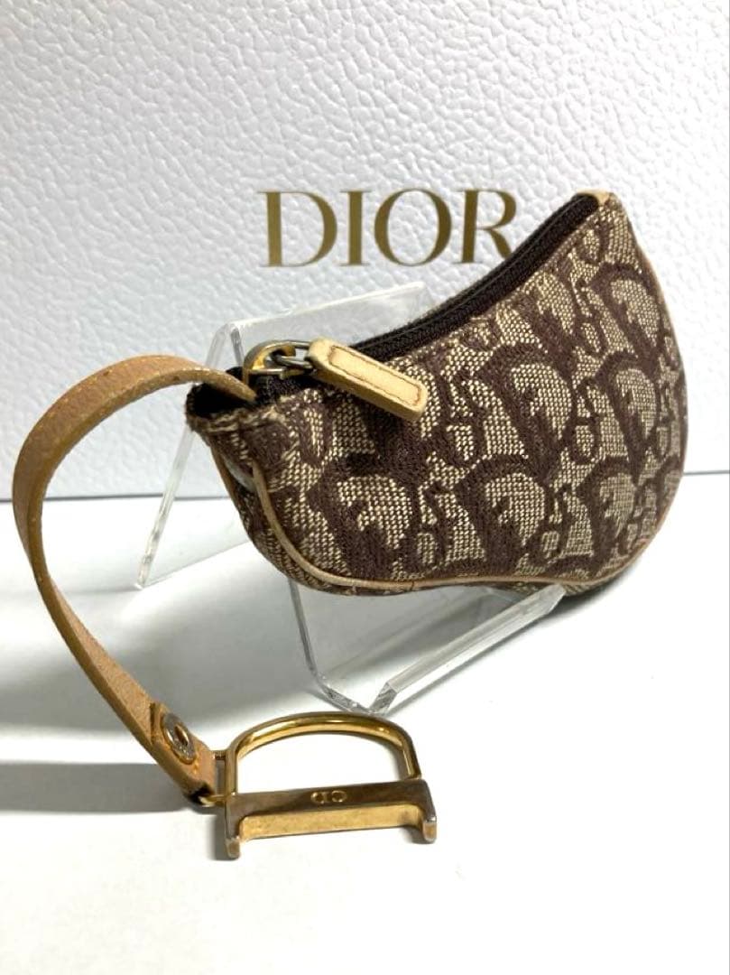 良品　クリスチャンディオール　トロッター　サドル　ケース　ミニポーチ