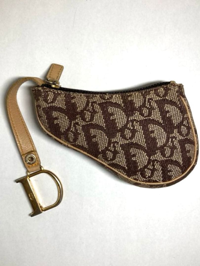 良品　クリスチャンディオール　トロッター　サドル　ケース　ミニポーチ