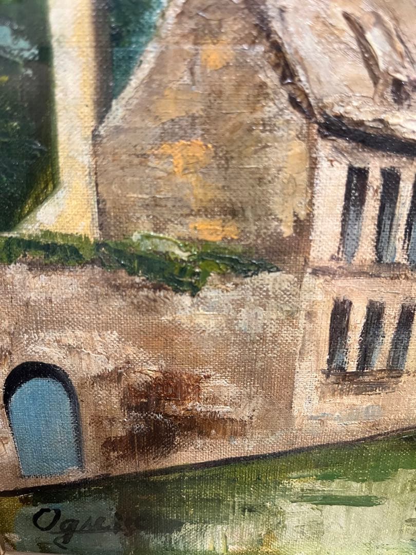 荻須高徳 手描き 油彩画 作者サイン 貴重