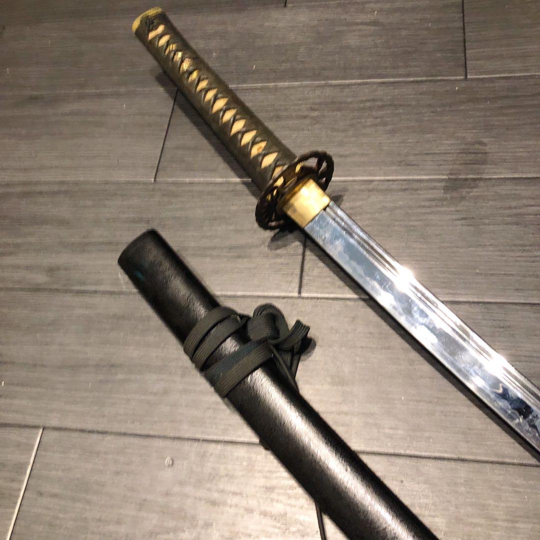 高級模造刀　高級居合刀　樋有刀身　拵全長105cm　居合刀　ヴィンテージ物