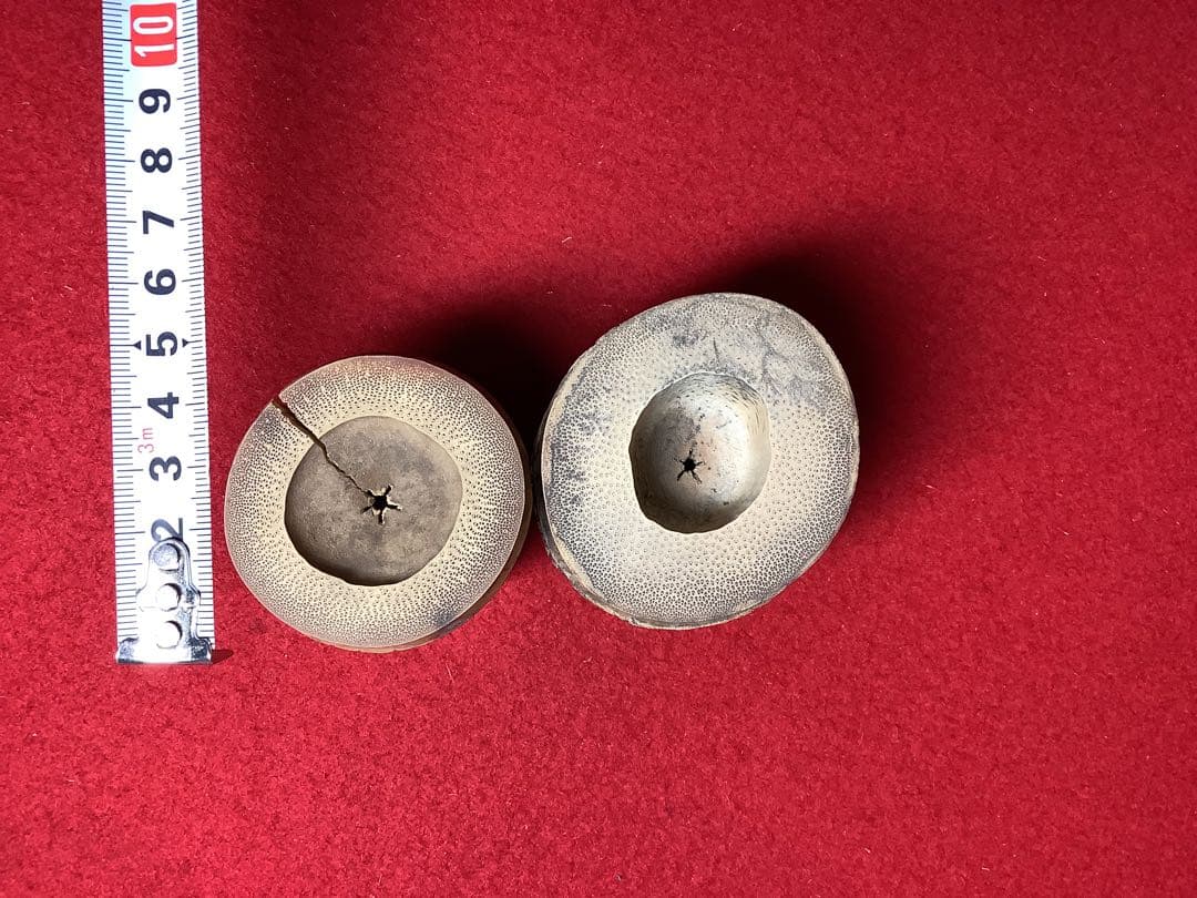 竹蓋置　一双　つぼつぼ蒔絵　宗玄作　良漆【中古】