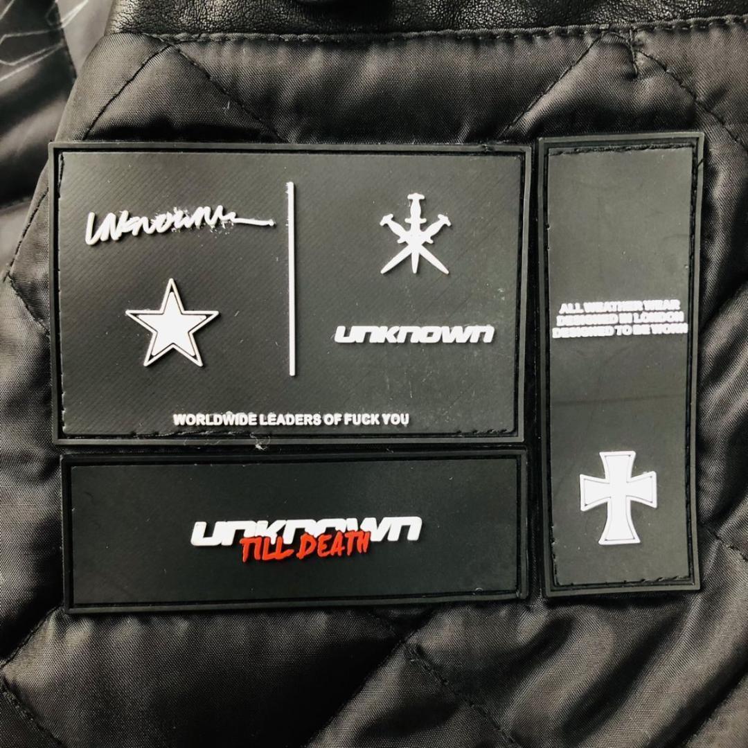 unknown ライダース スカル柄 ライトストーン XL ジャケット メンズ