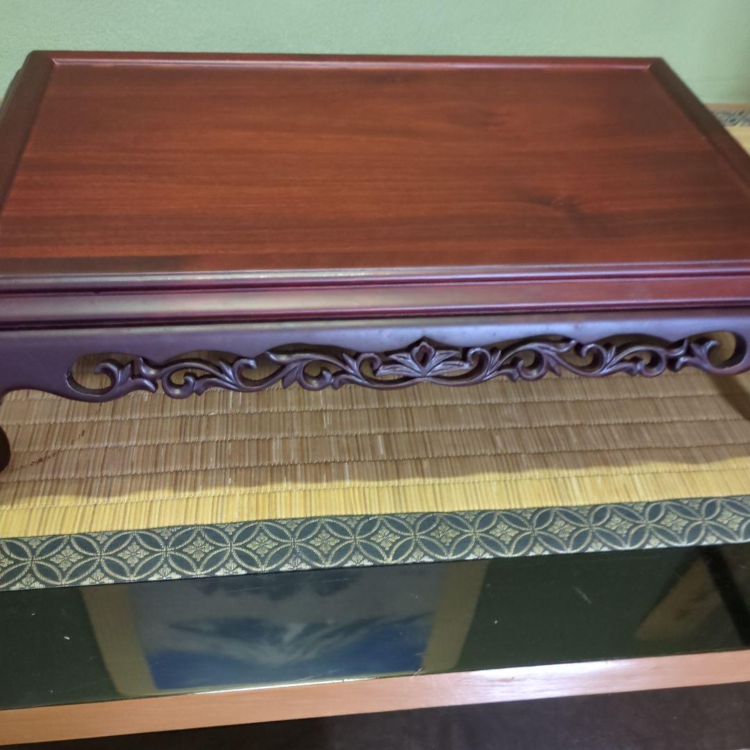 さっち、花台、唐木紫檀無垢、新品箱入り