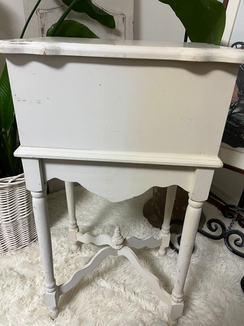フランス　サイドテーブル　コンソール　シャビー　ブロカント
