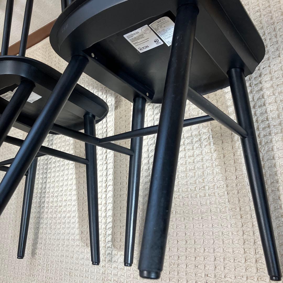 TON トーネット ウィンザーチェア 黒　ブラック　2脚セット①