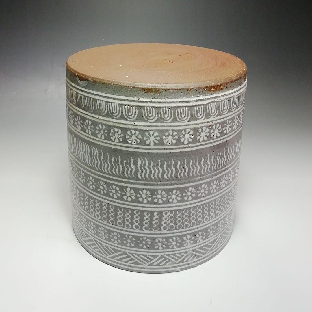 Ｓ６４０　水指　『三島』『一重口』『山本太仙作』　共箱　茶道具