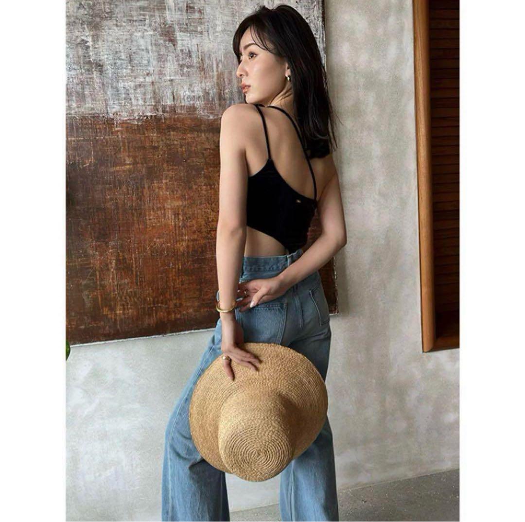 anuansサイドカットアウトベロアワンピース　BROWN