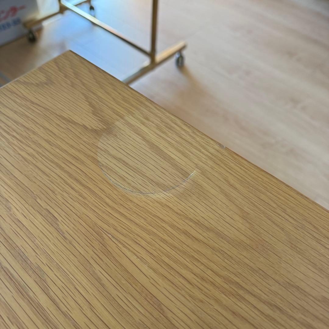 無印折り畳みテーブル W1600 オーク突板　引取限定