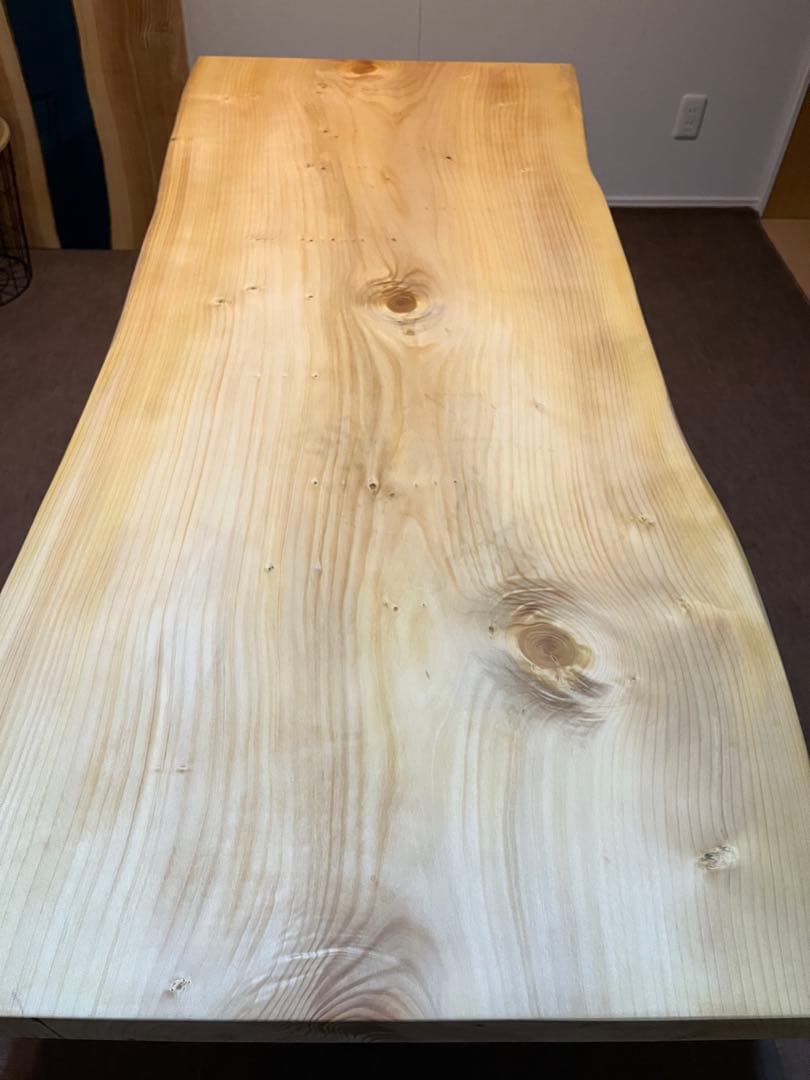 レジンテーブル　タモ　1710×700×30