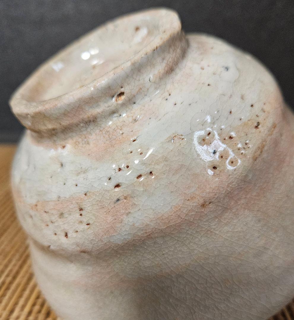 【時代古作品❗】明治時代頃　古萩　雨漏り手　抹茶茶碗　茶道具　茶器　茶の湯