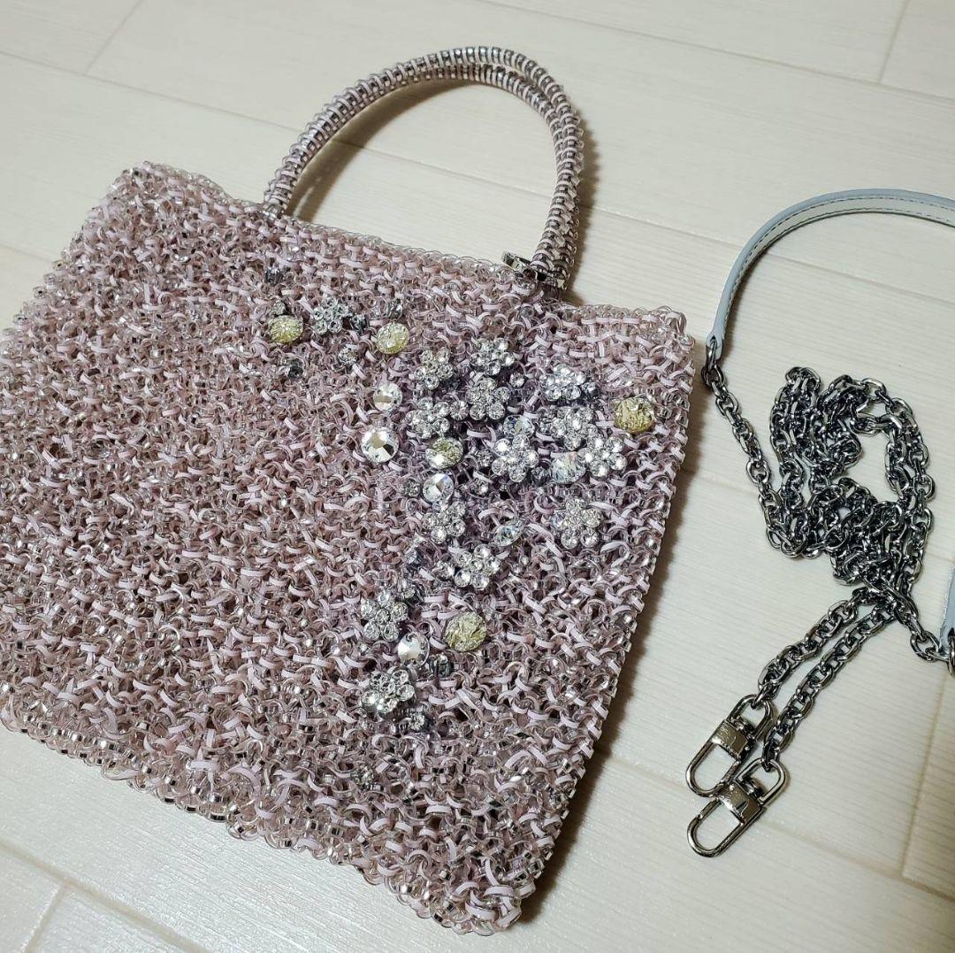 アンテプリマ ワイヤーバッグ フラワービジュー付