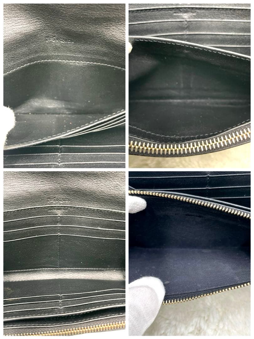 SAINT LAURENT サンローラン 長財布 カサンドラ エンボス ブラック