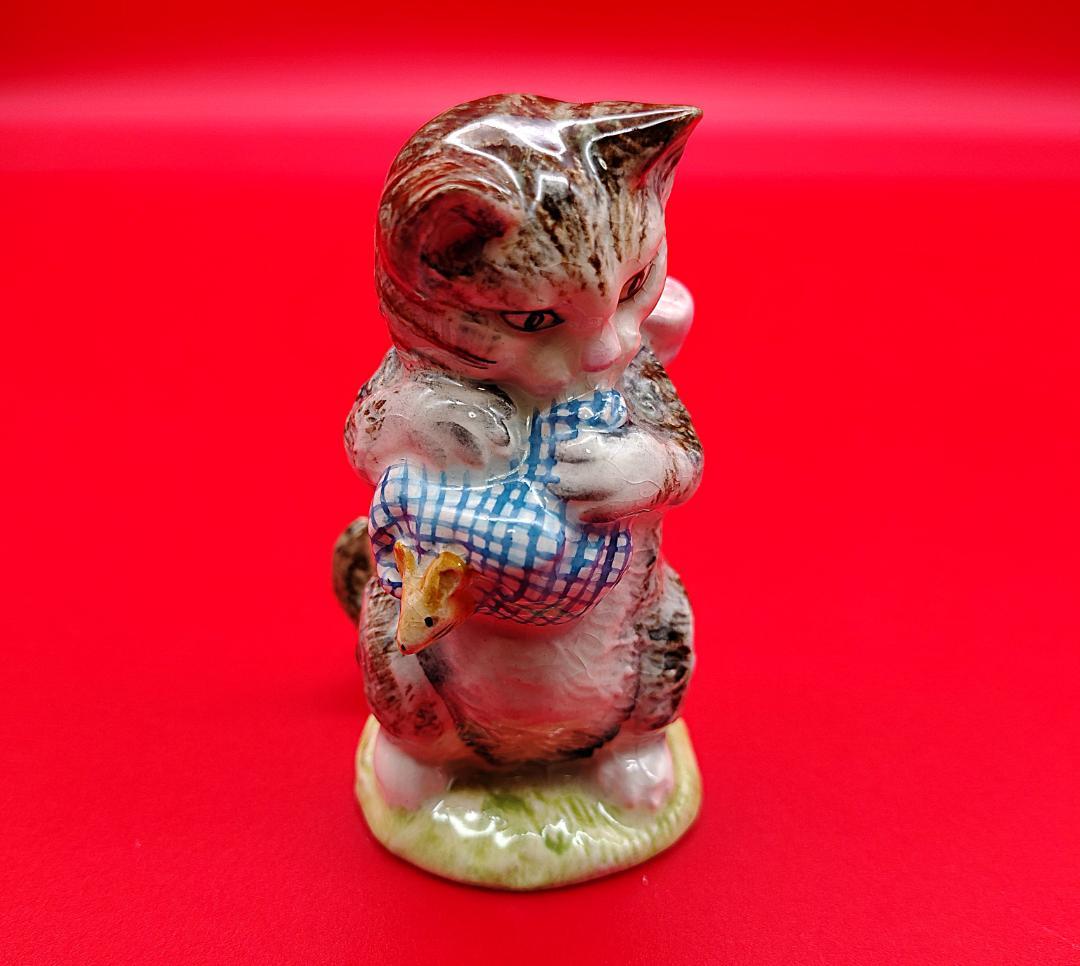 【ゴールドオーバル BP2】BESWICK ねこ フィギュリン ピーターラビット