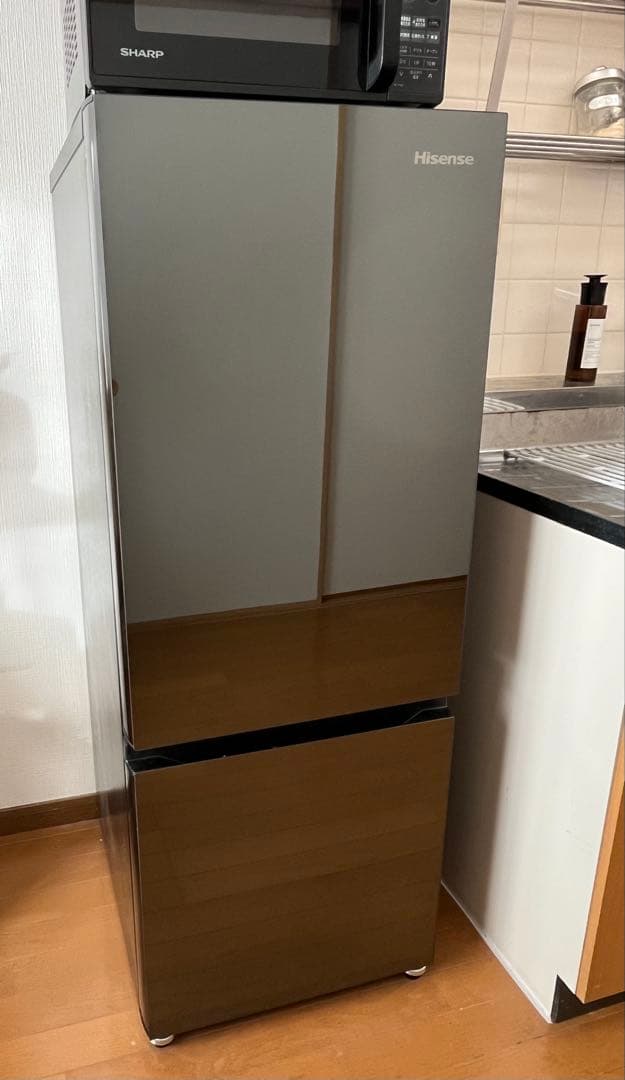 Hisense 冷蔵庫 ブラック 上下二段式