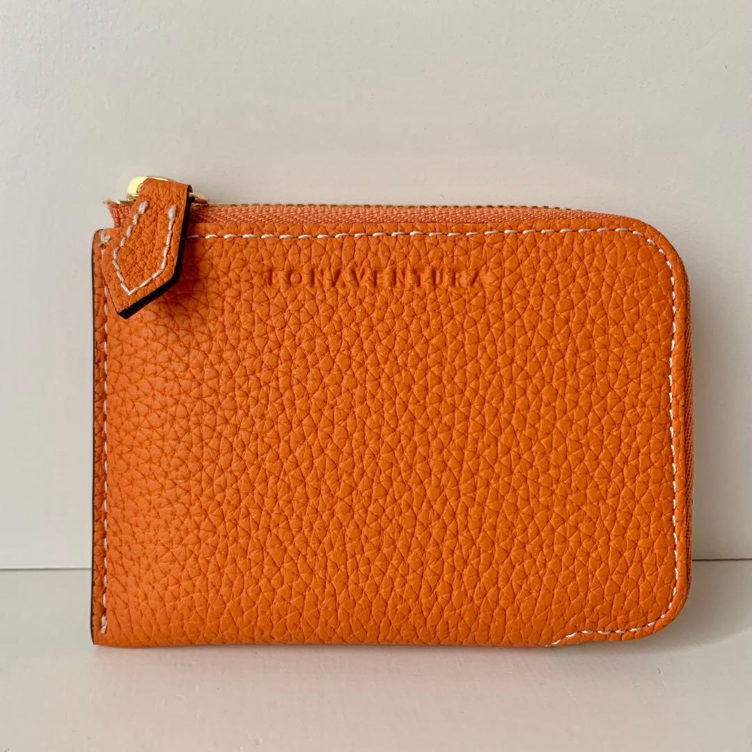 【BONAVENTURA】カードケース　ケース　オレンジ　レザー　新品