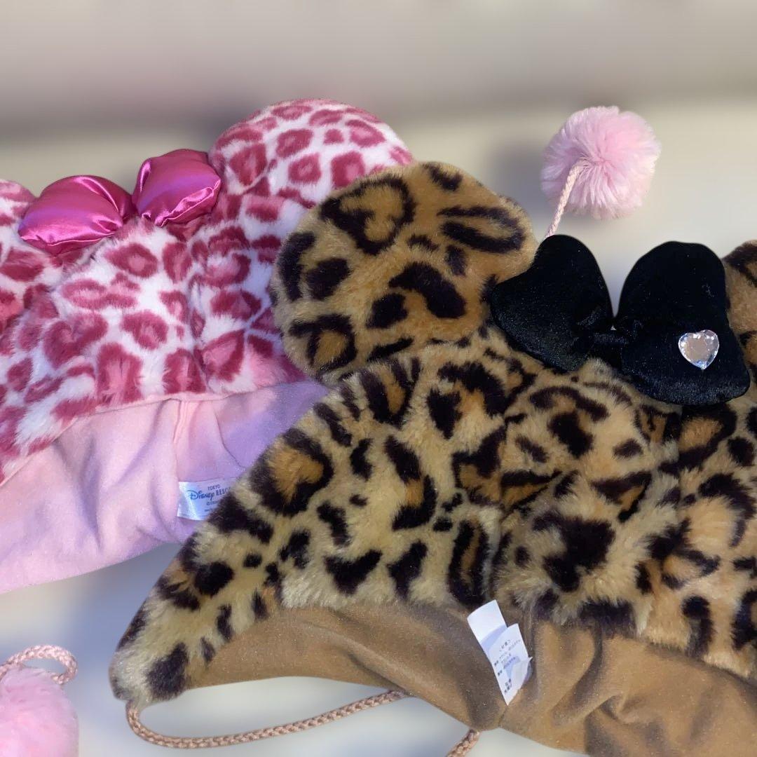 ディズニー　ファンキャップセット売　ミニーちゃん ヒョウ柄