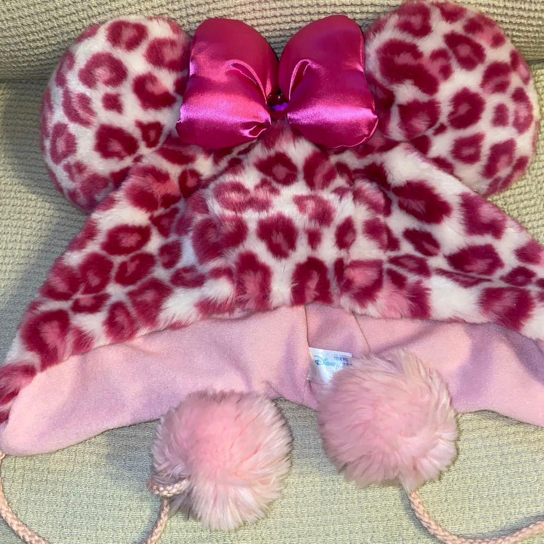ディズニー　ファンキャップセット売　ミニーちゃん ヒョウ柄