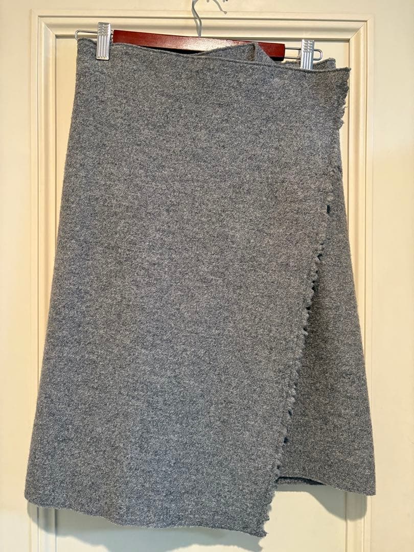 CELINE グレー ラップスカート 36