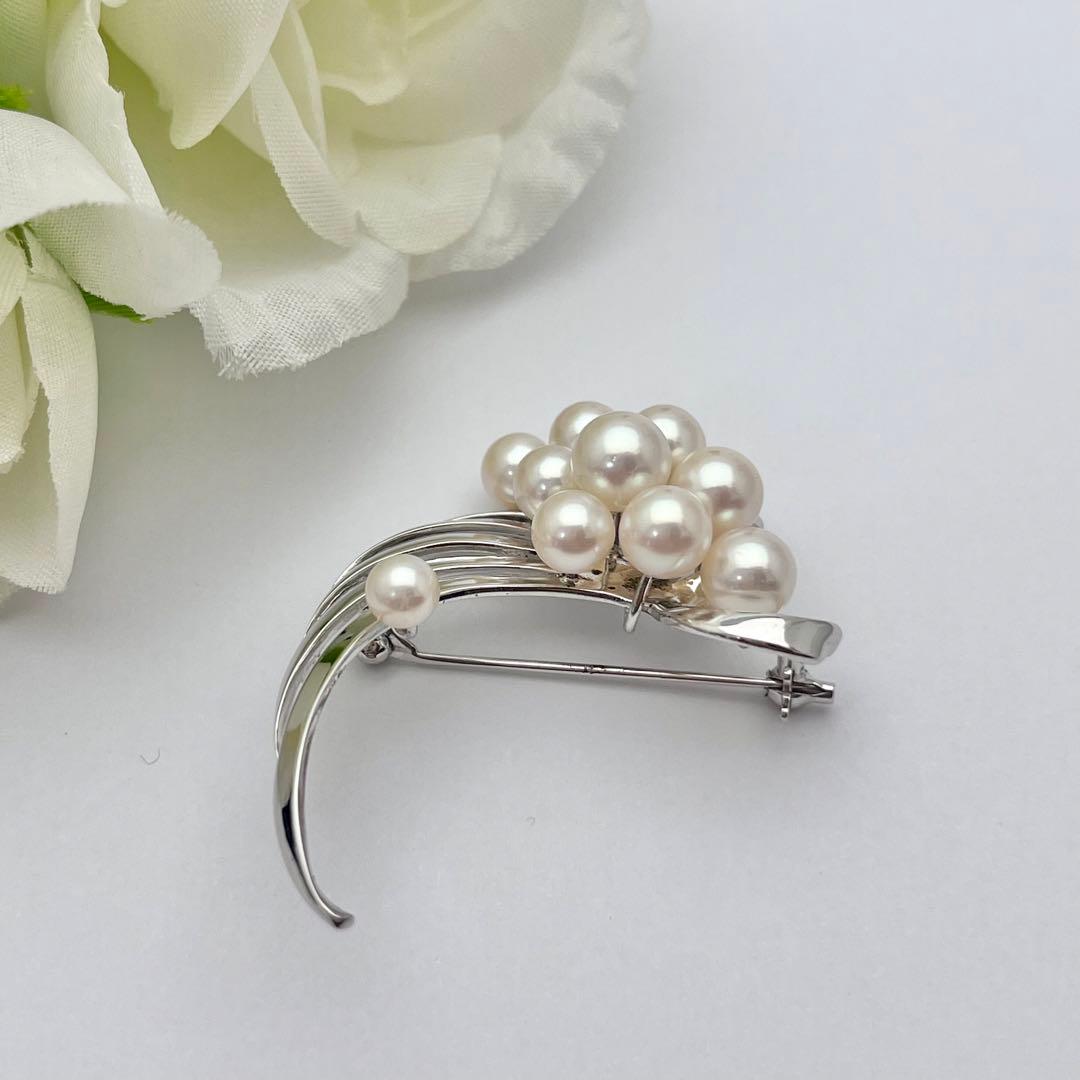 ☆美品☆タサキ　パール　シルバー　ブローチ