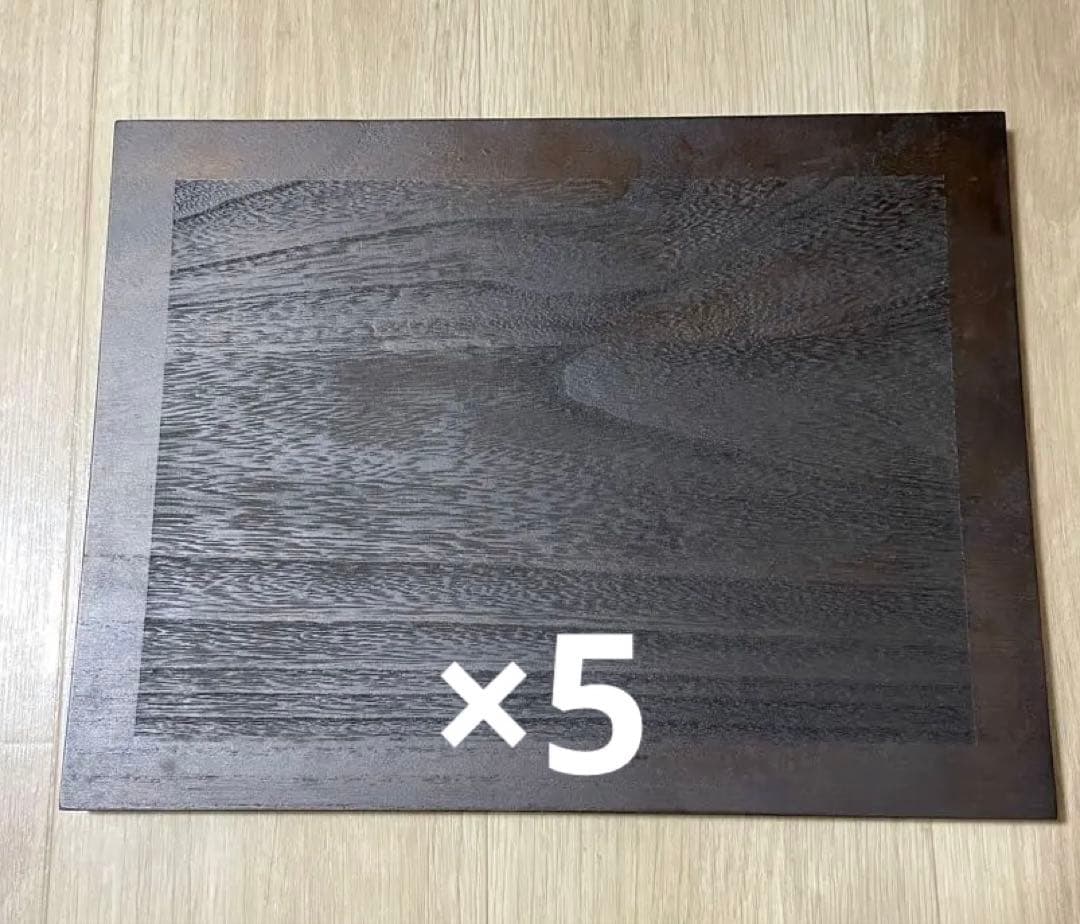 特選 高級木製漆器 お盆（卓上盆）5枚セット