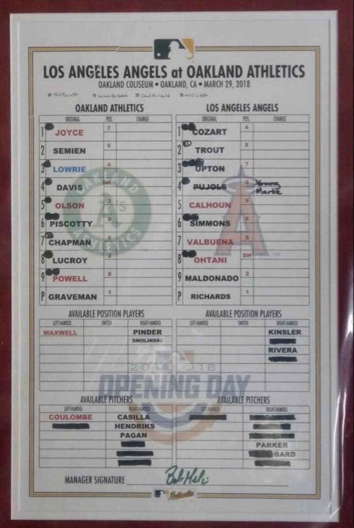 世界250限定　まさにMLB大谷翔平選手の始まり。デビュー記念フレーム