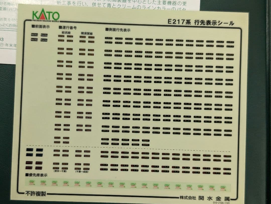 KATO 10-843 E217系 横須賀線・総武線(新色) 11両セット