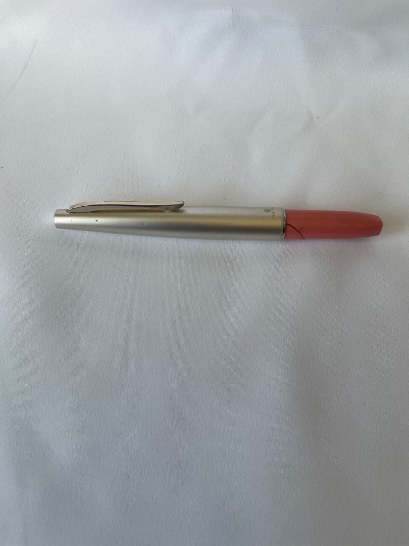 B / PLATINUM プラチナ 万年筆 14K K14 ピンク レトロ 中古