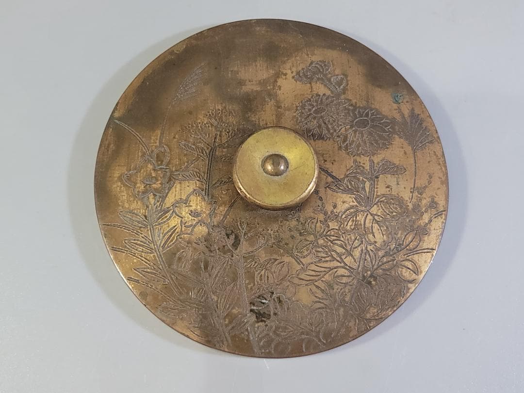 茶道具 鍍金 銅水注 瓶 時代物 DT534