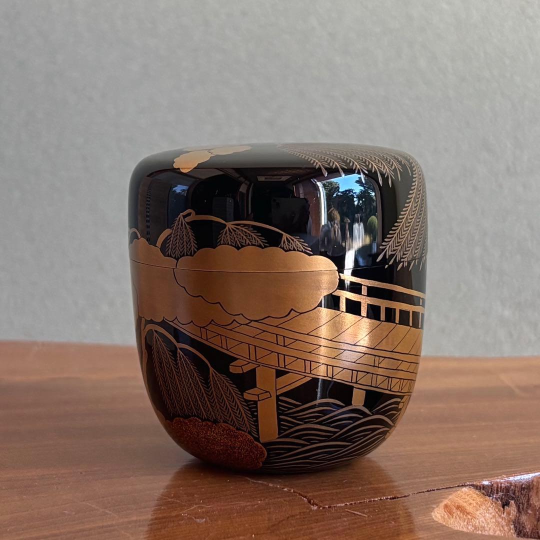 高台寺 中棗 田中宗凌 茶道具 金蒔絵 共箱