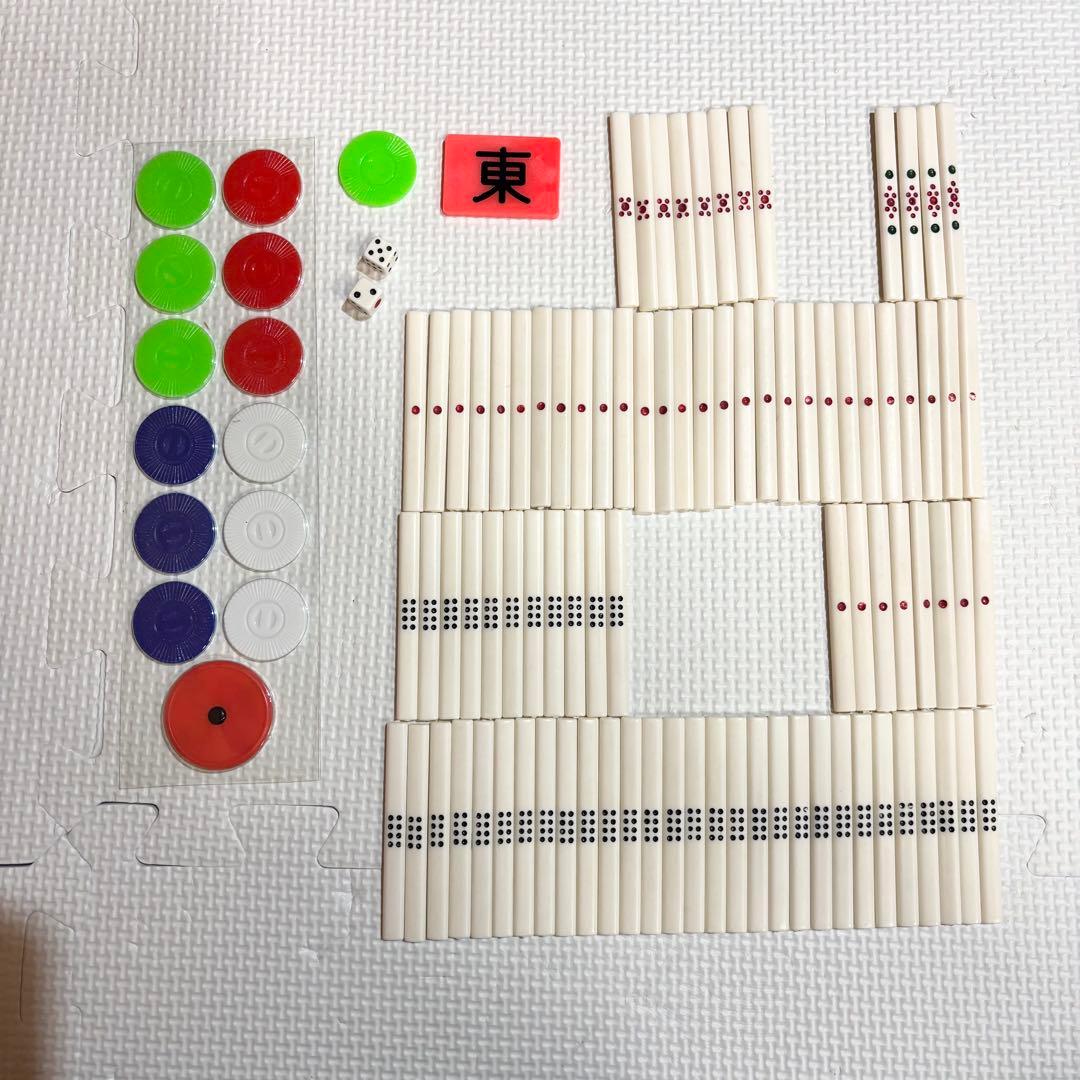 【美品】麻雀牌 ミズノ 丸一 金星 手打ち 麻雀 金彩