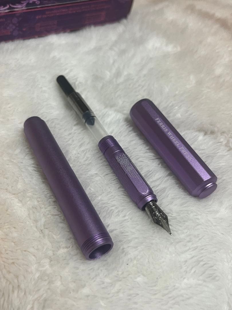 ☆限定 新品未使用 フェリスホイールプレス 万年筆 アルミカルーセル 字幅F☆